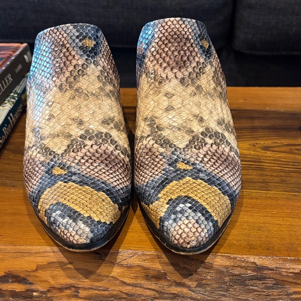 Steve Madden Multicolor Snakeskin Mules